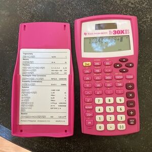 Texas Instruments,  TI- 30X  IIS  pink calculator